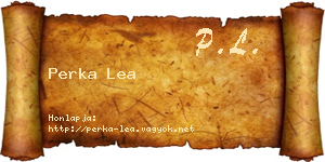 Perka Lea névjegykártya
